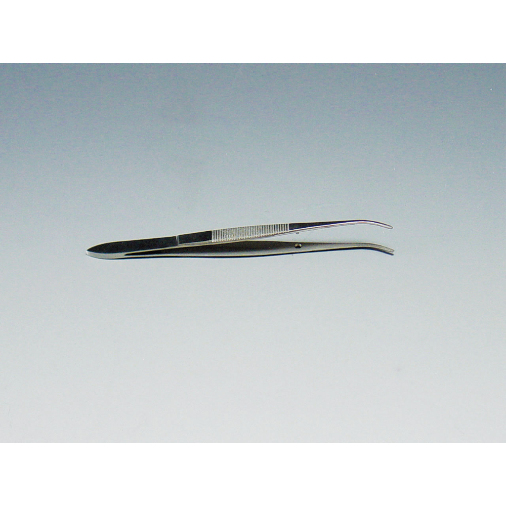 미세 포셉 (100mm, 커브)<BR>Precision Iris Forceps (100mm, Curved)
