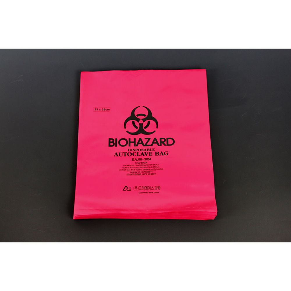 탁상용 멸균 비닐백<BR>Benchtop Biohazard Bags