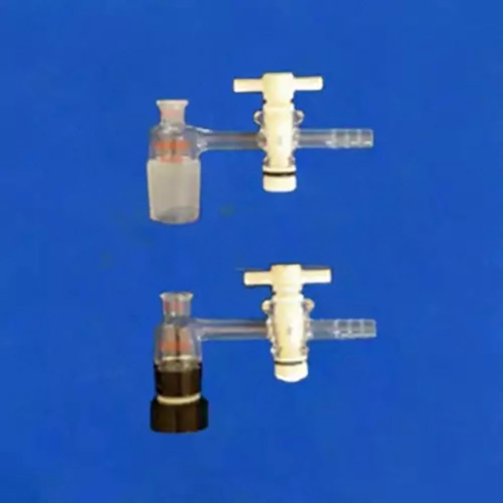 CR-2028-01, 02, 03, Vacuum Adapter, with Teflon stopcock or without Teflon stopcock, Cleanse-free<BR>진공아답터